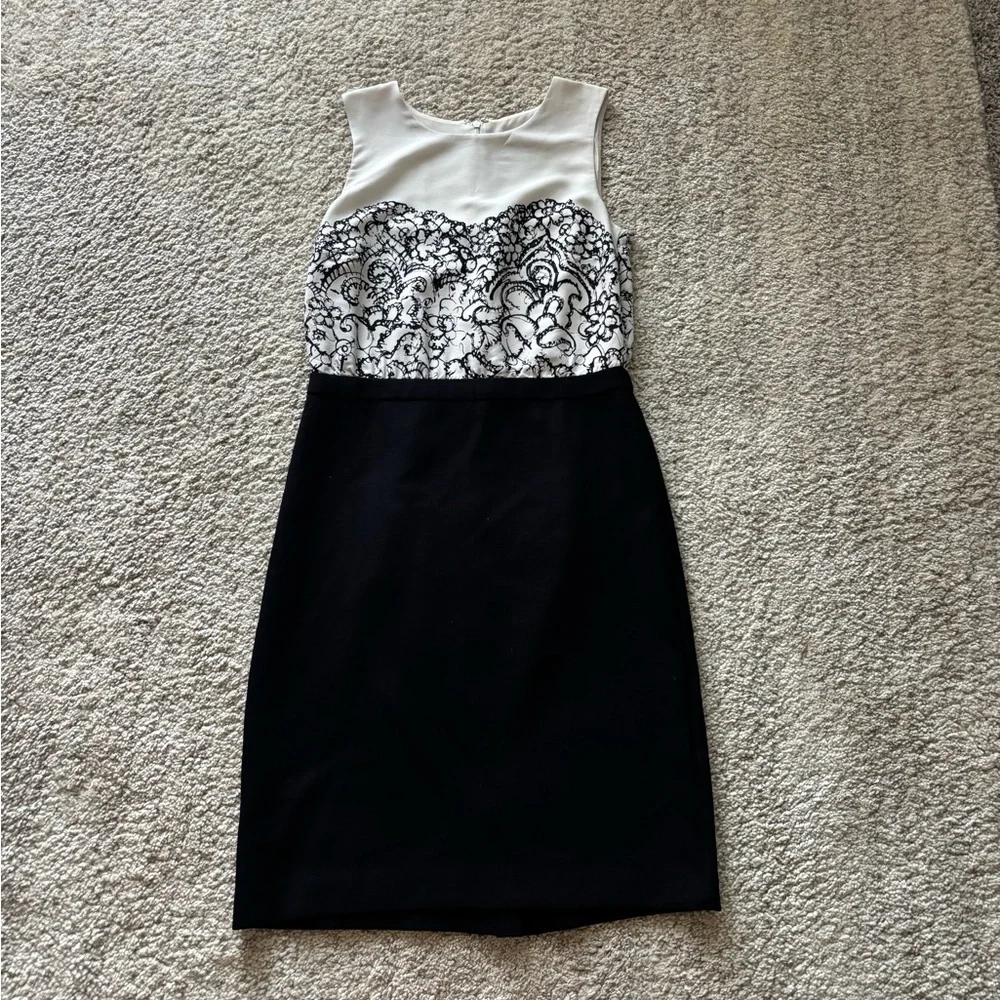 LOFT Black and White Dress - Picture 4 of 6